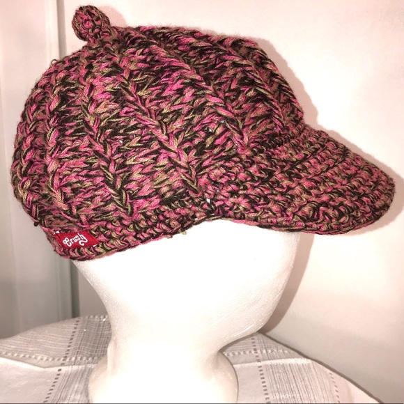 Crush Pink Knit Newsboy Cap - Picture 5 of 10